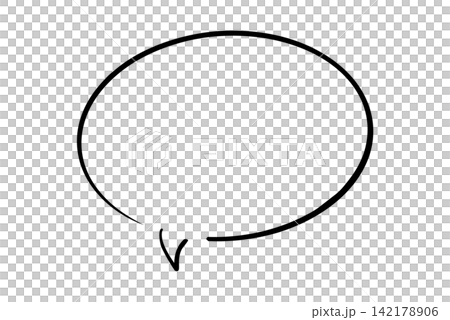 Pen handwritten speech bubble black Pen handwritten speech bubble black 142178906