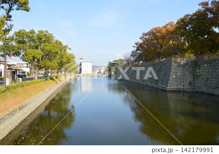 丸亀城の水堀(香川県丸亀市) 丸亀城の水堀(香川県丸亀市) 142179991