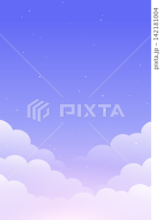 cartoon style cloudy night sky backdrop with shiny stars cartoon style cloudy night sky backdrop with shiny stars 142181004