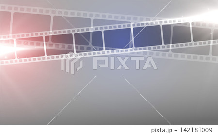 cinema film strip reel on grey background with text space cinema film strip reel on grey background with text space 142181009