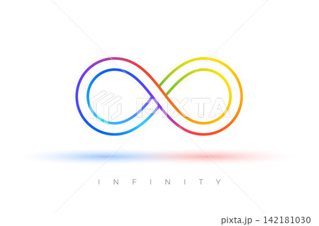 colorful endless infinity loop symbol in line style colorful endless infinity loop symbol in line style 142181030