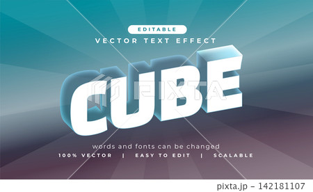 editable 3d cube text effect vector editable 3d cube text effect vector 142181107