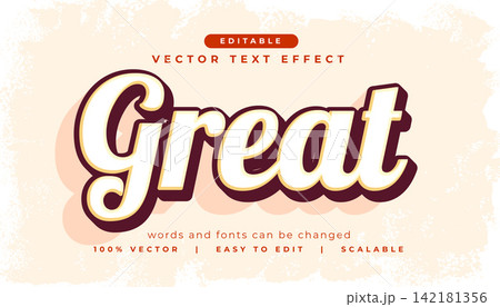 editable 3d great text style effect editable 3d great text style effect 142181356