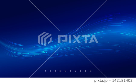 futuristic blue digital light trail technology concept background futuristic blue digital light trail technology concept background 142181402