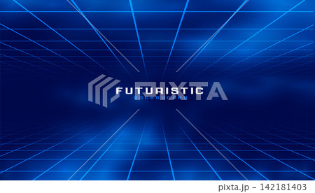 futuristic geometric grid line perspective background in modern style futuristic geometric grid line perspective background in modern style 142181403
