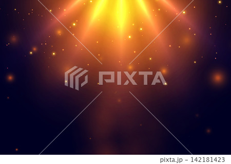 glowing and dusty particle background with light effect 142181423