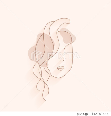 line style abstract woman face portrait design line style abstract woman face portrait design 142181587