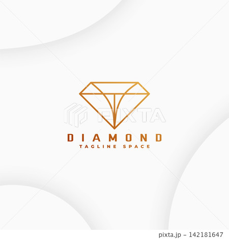 modern style golden diamond logo vector design modern style golden diamond logo vector design 142181647