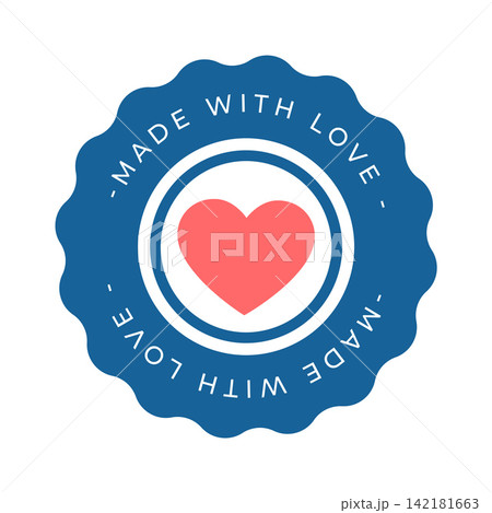 nice made with love badge background for homemade products 142181663