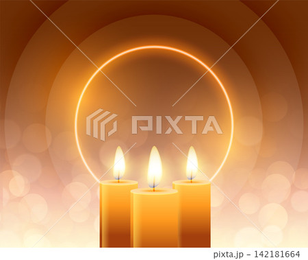 nice realistic burning church candle bokeh background nice realistic burning church candle bokeh background 142181664