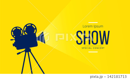 projector camera design for special movie show background 142181713