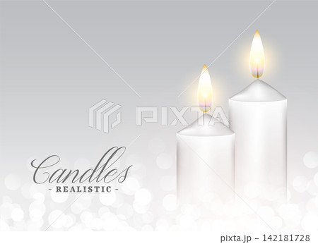 realistic two burning church candle background realistic two burning church candle background 142181728