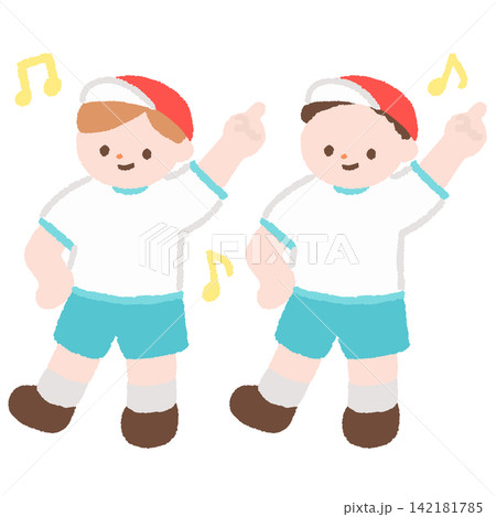 運動会でダンスをする子どもたちのイラスト 運動会でダンスをする子どもたちのイラスト 142181785