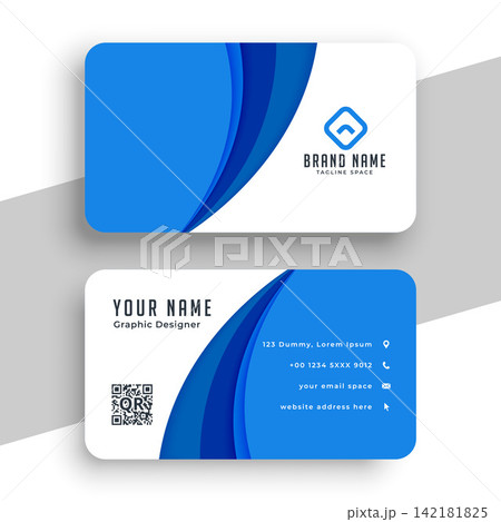 stylish professional business card layout for individual office info 142181825