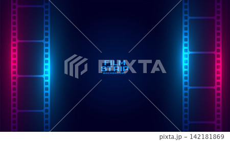 vibrant movie strip for film clip background vibrant movie strip for film clip background 142181869