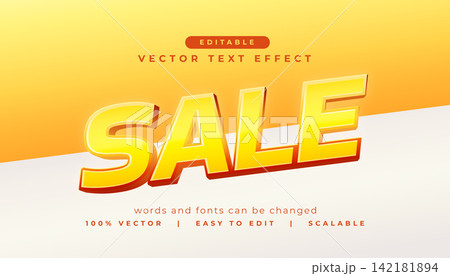 yellow 3d sale vector text effect headline template yellow 3d sale vector text effect headline template 142181894
