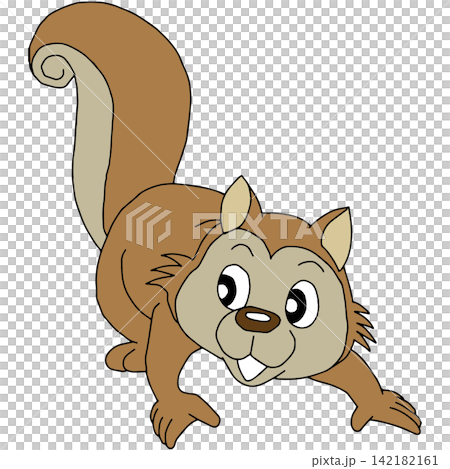 手書き動物イラスト☆リス 142182161