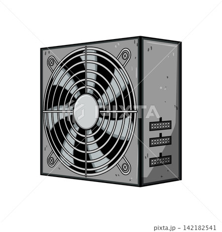 Computer power supply unit distributing electricity 142182541