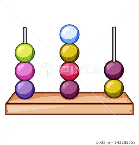 Stacking toy illustrating early childhood learning development Stacking toy illustrating early childhood learning development 142182558