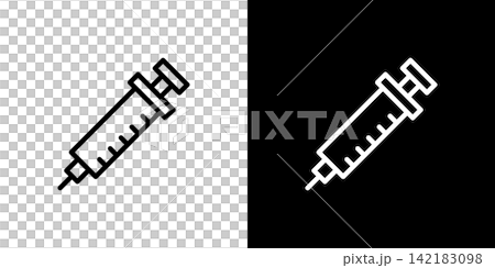 Syringe icon, vaccine, blood draw Syringe icon, vaccine, blood draw 142183098