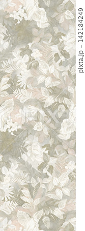 Assortment of vintage watercolor vertical seamless pattern design swatches Assortment of vintage watercolor vertical seamless pattern design swatches 142184249