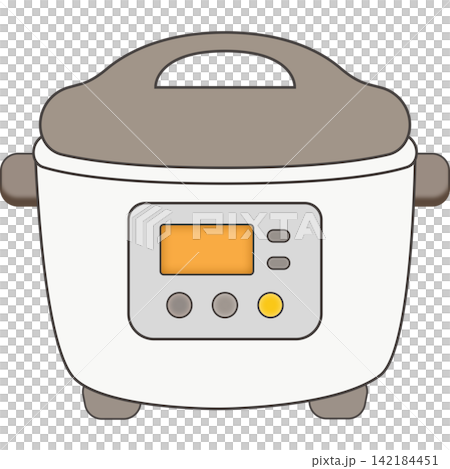 Rice cooker, automatic cooking appliance, home appliance icon, simple flat vector material Rice cooker, automatic cooking appliance, home appliance icon, simple flat vector material 142184451
