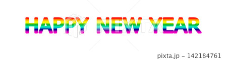 飾り文字 HAPPY NEW YEAR 飾り文字 HAPPY NEW YEAR 142184761