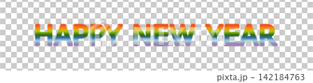 Decorative lettering: HAPPY NEW YEAR Decorative lettering: HAPPY NEW YEAR 142184763