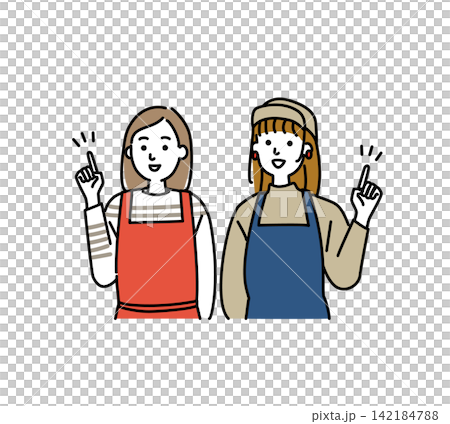 Young female cafe staff Young female cafe staff 142184788