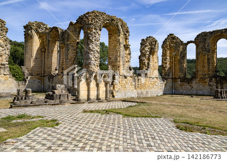 Byland Abbey in North Yorkshire in the northeast of England. Byland Abbey in North Yorkshire in the northeast of England. 142186773