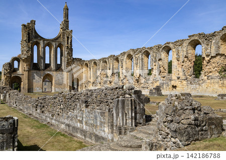 Byland Abbey in North Yorkshire in the northeast of England. Byland Abbey in North Yorkshire in the northeast of England. 142186788