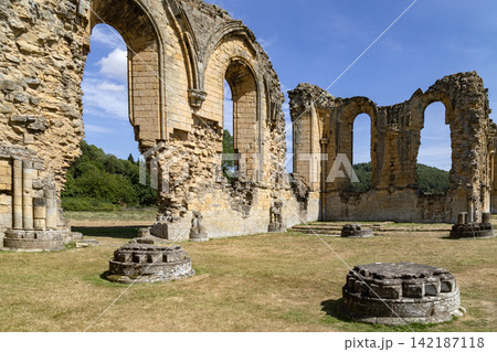 Byland Abbey in North Yorkshire in the northeast of England. Byland Abbey in North Yorkshire in the northeast of England. 142187118