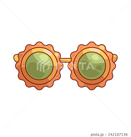Illustration of Tropical sunglasses 142187136