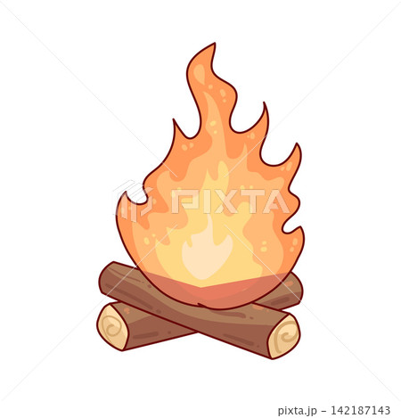 Illustration of Campfire Illustration of Campfire 142187143
