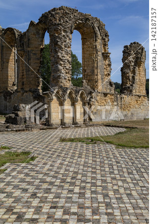 Byland Abbey in North Yorkshire in the northeast of England. Byland Abbey in North Yorkshire in the northeast of England. 142187157