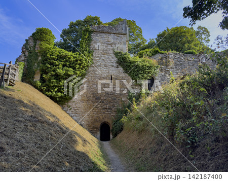 Pickering Castle near the market town of Pickering in North Yorkshire in the northeast of England. 142187400