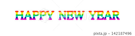 飾り文字 HAPPY NEW YEAR 飾り文字 HAPPY NEW YEAR 142187496
