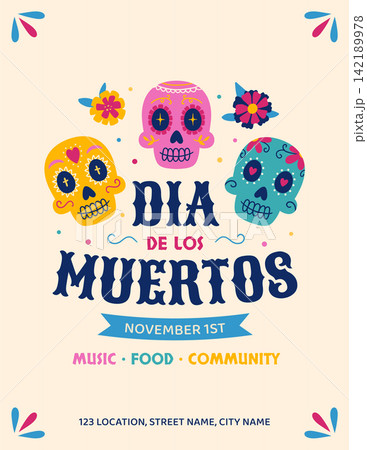 Dia de los muertos poster  142189978