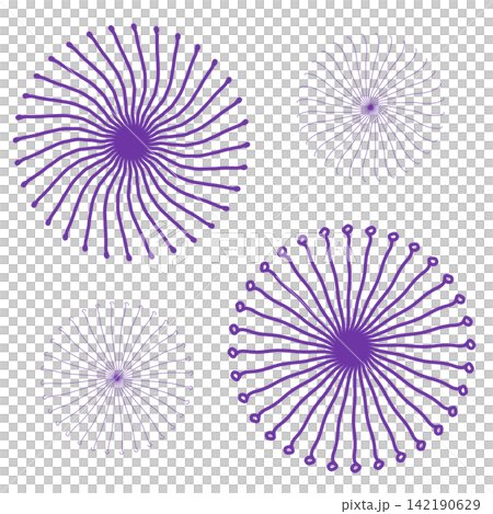 A radial illustration resembling bacteria. (Purple) A radial illustration resembling bacteria. (Purple) 142190629