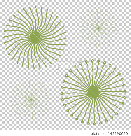 Radial illustration resembling bacteria - Green Radial illustration resembling bacteria - Green 142190630