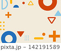 図形で構成した背景素材 142191589