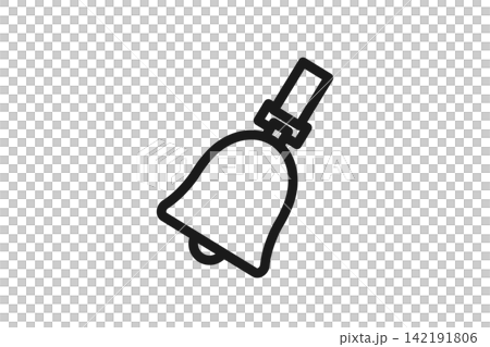 Bear bell line art icon 142191806