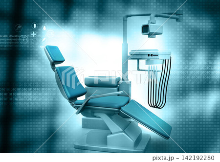 Dental chair on medical background 142192280