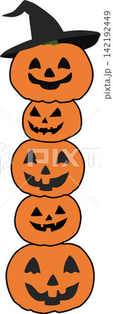 ハロウィーンのグラフィック素材イラスト ハロウィーンのグラフィック素材イラスト 142192449
