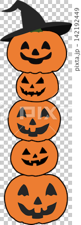 ハロウィーンのグラフィック素材イラスト ハロウィーンのグラフィック素材イラスト 142192449