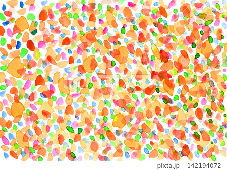 水彩で描いたドット柄26821pix7 142194072