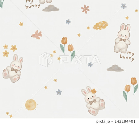 Large set of soft pastel baby floral and cute nursery seamless pattern swatches Large set of soft pastel baby floral and cute nursery seamless pattern swatches 142194401