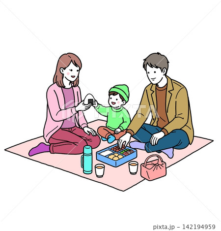 秋の家族ピクニック 142194959