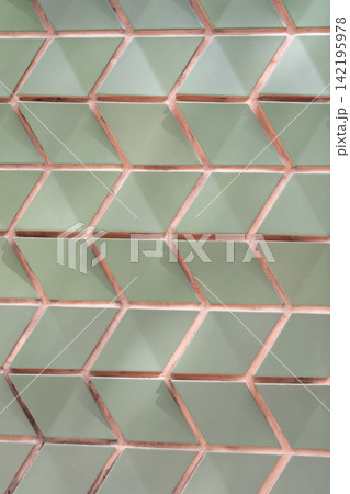 Ceramic tile geometrical background. Geometrical backdrop. Geometric pattern background. Geometric architecture. Tile shape background. Geometric shape. Tile wall design Ceramic tile geometrical background. Geometrical backdrop. Geometric pattern background. Geometric architecture. Tile shape background. Geometric shape. Tile wall design 142195978