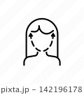 Facelift thin line icon. Plastic surgery. Vector illustration. 142196178